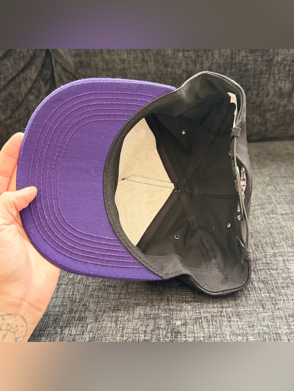 Vintage 90s Camel Cigarettes Promo Snapback Hat Purple Black Cap Rare made USA - Picture 7 of 11